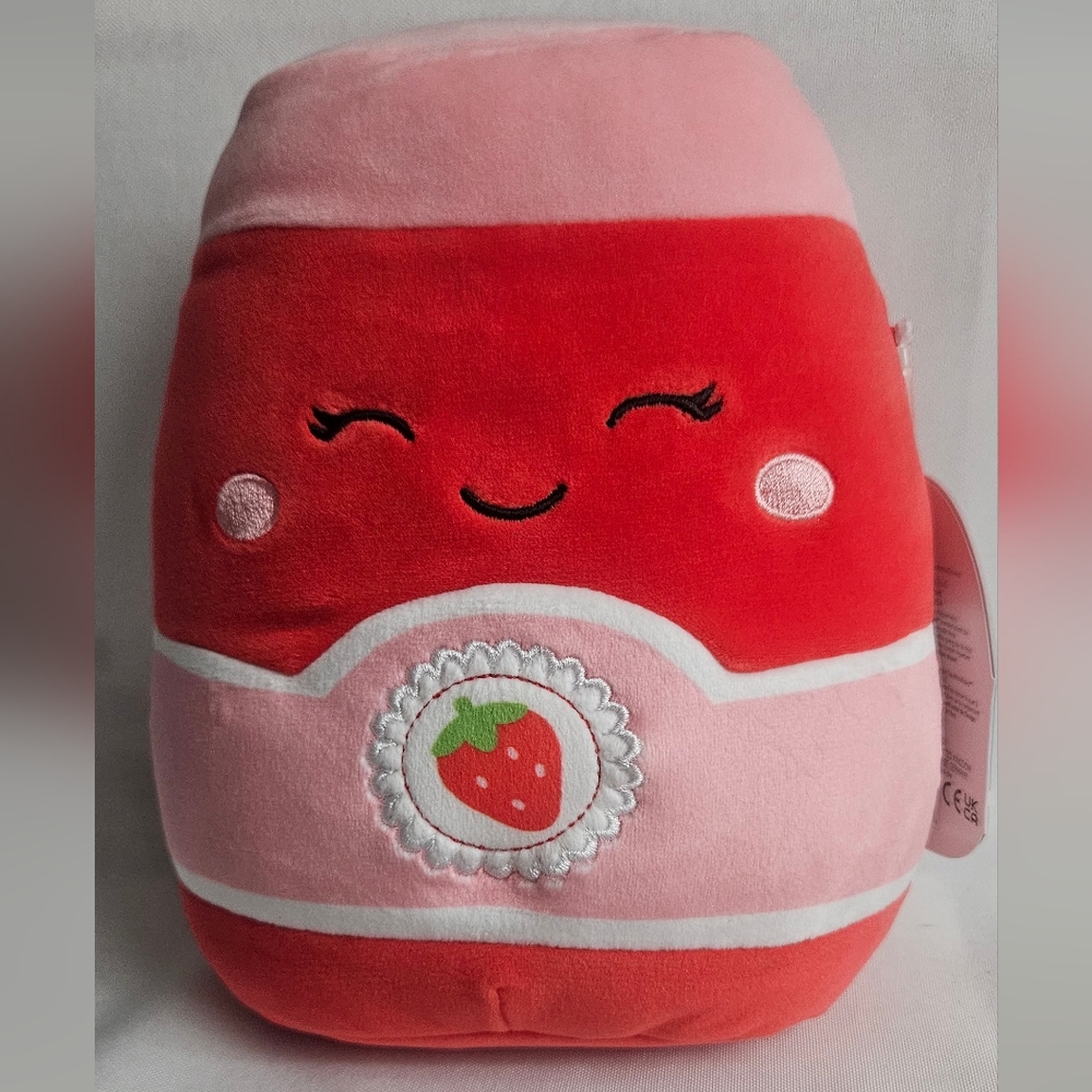 KELLYTOY SQUISHMALLOWS Foodie Squad 7.5" Janna the Strawberry Jam Plush NWT